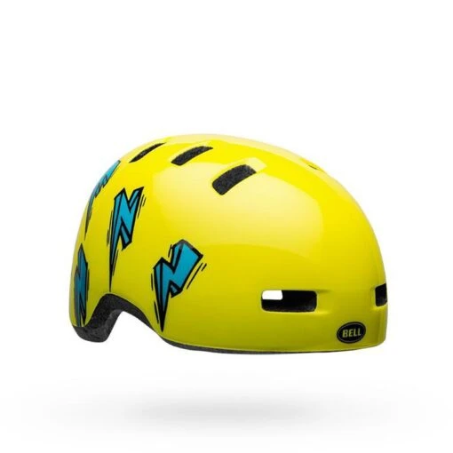 Bell Lil Ripper Gloss Hi-viz Bolt XS 45-52 Cm Kinderhelm -Giro Verkaufs-Shop bell lil ripper gloss hi viz bolt kinderhelm 1