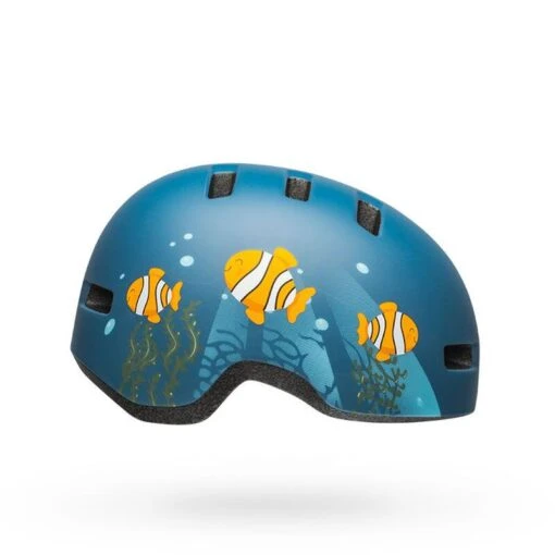 Bell Lil Ripper Matte Gray/blue Fish XS 45-52 Cm Kinderhelm -Giro Verkaufs-Shop bell lil ripper matte gray blue fish kinderhelm