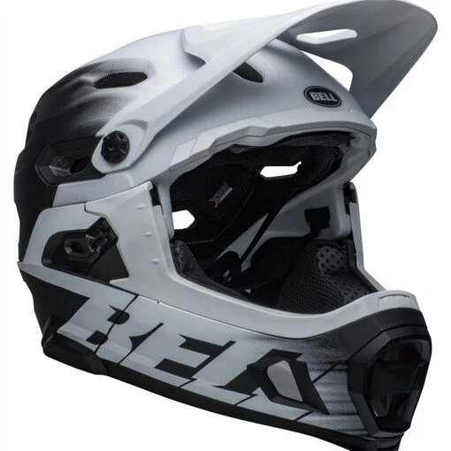 Bell Super DH Spherical MIPS Matte Black/white S 52-56 Cm Helm -Giro Verkaufs-Shop bell super dh shperical mips matte black white helm 1