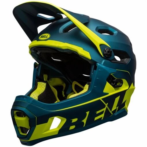 Bell Super DH Spherical MIPS Matte/gloss Blue/hi-viz S 52-56 Cm Helm -Giro Verkaufs-Shop bell super dh shperical mips matte gloss blue hi viz helm 3