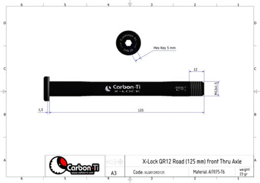 Carbon Ti X-Lock QR12x1.5 Road (125 Mm) Black Steckachse -Giro Verkaufs-Shop carbon ti x lock qr 12 15 road 125 mm 2