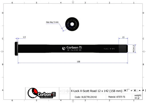 Carbon Ti X-Lock X-Scott Road 12 X 142 (158 Mm) Black Steckachse -Giro Verkaufs-Shop carbon ti x lock x scott road 12 142 158mm 1