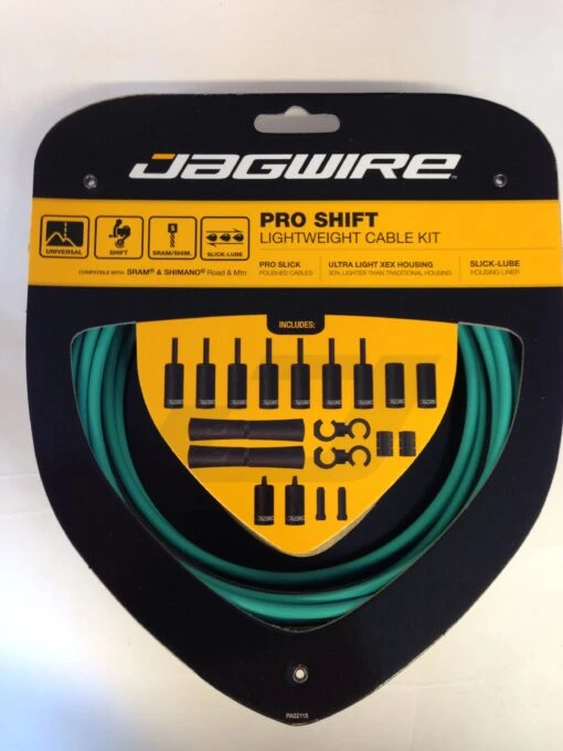 Jagwire Pro Shift Bianchi Celeste Schaltzugset -Giro Verkaufs-Shop jagwire pro shift bianchi celeste scaled