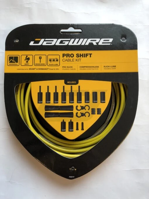 Jagwire Pro Shift Yellow Schaltzugset -Giro Verkaufs-Shop jagwire pro shift yellow schaltzug set scaled