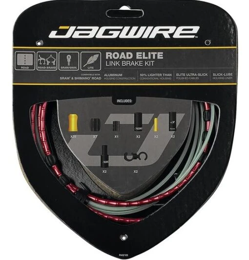 Jagwire Road Elite Link Brake Kit Red Bremszugset -Giro Verkaufs-Shop jagwire road elite link brake kit red