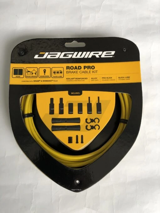 Jagwire Road Pro Brake Cable Kit Bremskabel Set Yellow -Giro Verkaufs-Shop jagwire road pro brake cable kit bremskabel yellow scaled