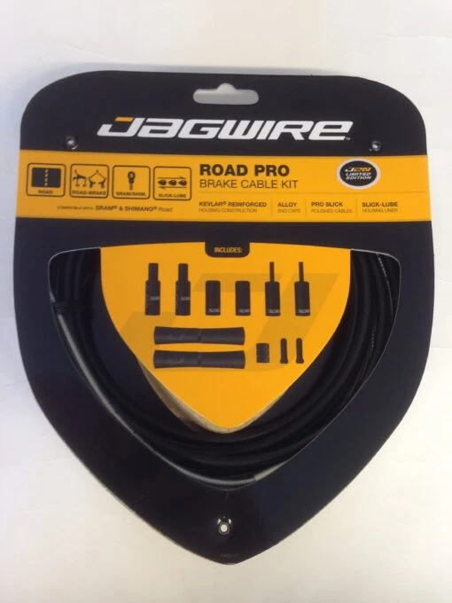 Jagwire Road Pro Brake Cable Kit Bremskabel Set Stealth Black -Giro Verkaufs-Shop jawire road pro brake cabel kit stealt black scaled