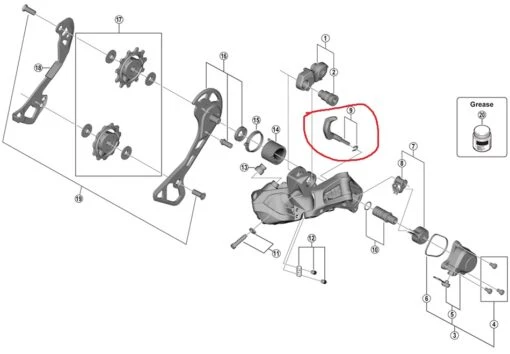 Shimano GRX RD-RX817 Schaltwerk Wechselhebel-Einheit + Befestigungsplatte -Giro Verkaufs-Shop shimano grxdi2 rd rx817 wechselhebeleinheit